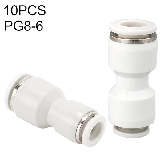 PG8-6 LAIZE 10pcs PG Reducing Straight Pneumatic Quick Fitting Connector