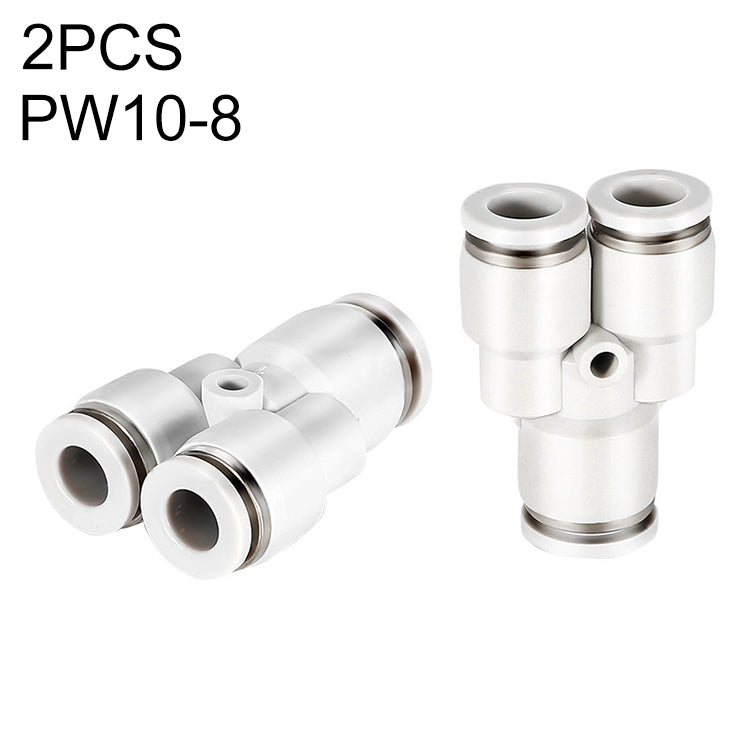 PW10-8 LAIZE 2pcsPW Raccord rapide pneumatique en T réducteur