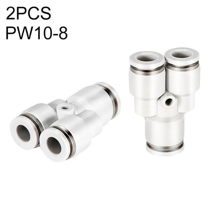PW10-8 LAIZE 2pcsPW Raccord rapide pneumatique en T réducteur