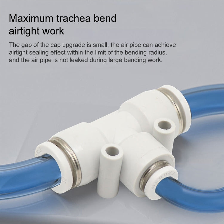PEG10-8 LAIZE 2pcs PW T-type Tee Reducing Pneumatic Quick Fitting Connector