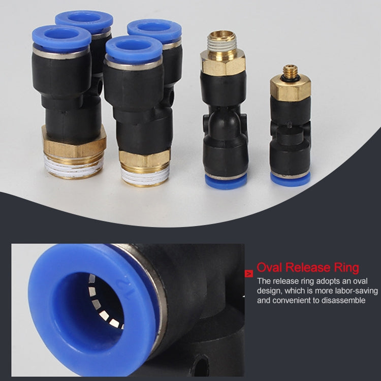 PX12-01 LAIZE Plastic Y-type Tee Male Thread Pneumatic Quick Connector