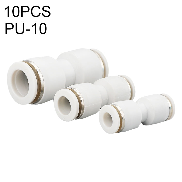 PU-10 LAIZE 10pcs Raccord rapide droit pneumatique en PU