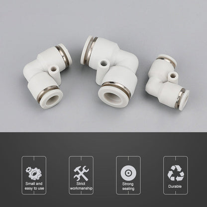 PV-6 LAIZE 10pcs PV Elbow Pneumatic Quick Fitting Connector