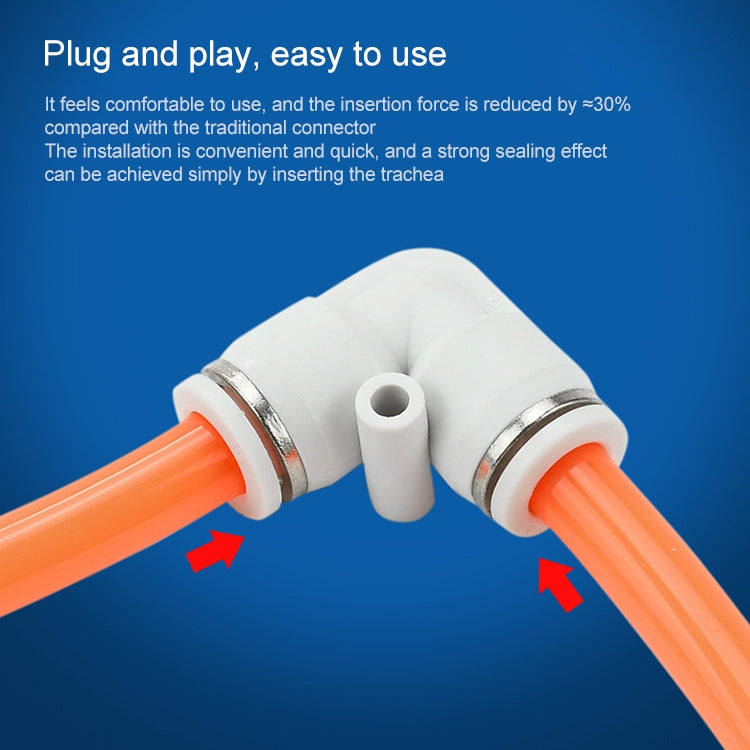 PV-6 LAIZE 10pcs PV Elbow Pneumatic Quick Fitting Connector