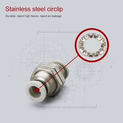 PM-6 LAIZE PM Bulkhead Straight Pneumatic Quick Fitting Connector