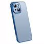 For iPhone 14 SULADA Electroplating Frosted All-inclusive TPU Phone Case(Blue)