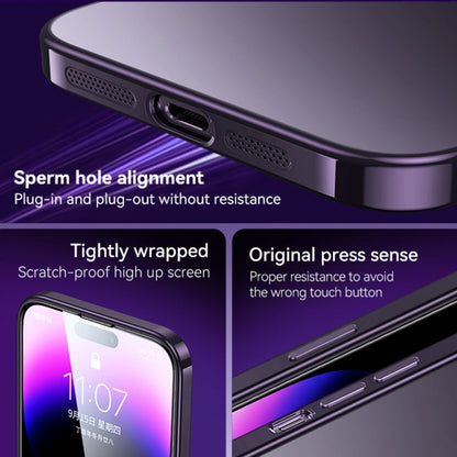 For iPhone 14 SULADA Electroplating Frosted All-inclusive TPU Phone Case(Silver)