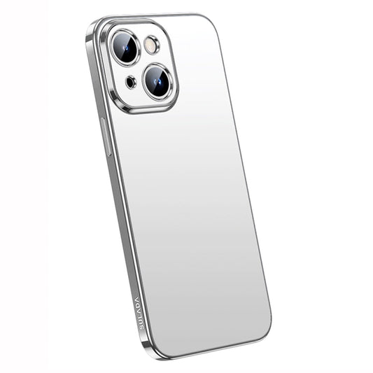 Pour iPhone 14 Plus SULADA Coque de Téléphone en TPU Givré Électroplaqué Tout Compris (Argent)