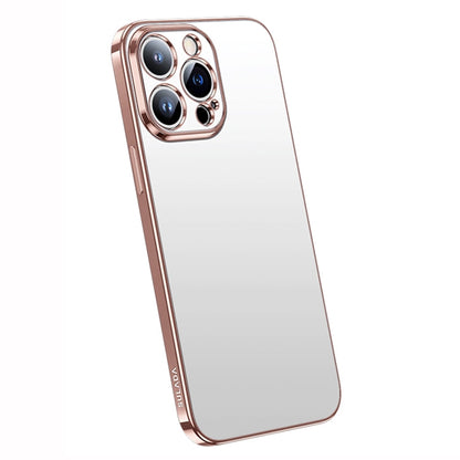 Pour iPhone 14 Pro Max Coque de téléphone en TPU dépoli électrolytique SULADA (Rose)