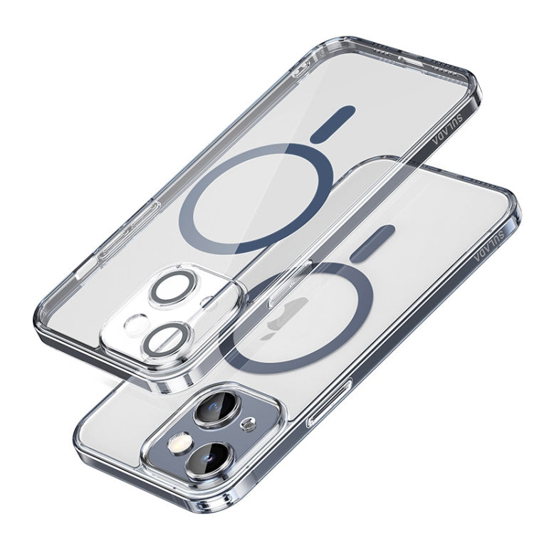 For iPhone 14 Plus SULADA Jingpin Series All-inclusive Lens Electroplated TPU Phone Case(Blue)