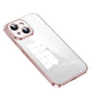 For iPhone 14 SULADA Shine Through Series Plating TPU Transparent Phone Protective Case(Pink)