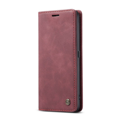 Étui de téléphone en cuir à rabat horizontal multifonctionnel CaseMe 013 pour OPPO F19/F19S/A74 4G/A95 4G/Reno6 Lite 4G Global (rouge bordeaux)