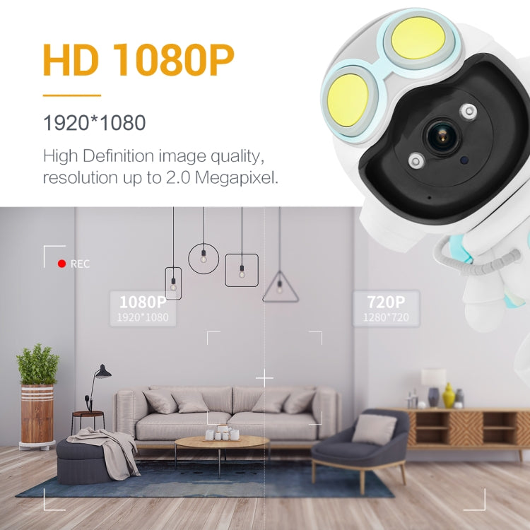 ESCAM PT211 Motion Detection & Tracking 2MP Sound Alarm Cloud Storage Two-way Audio Night Vision WiFi Camera, Plug Type:UK Plug