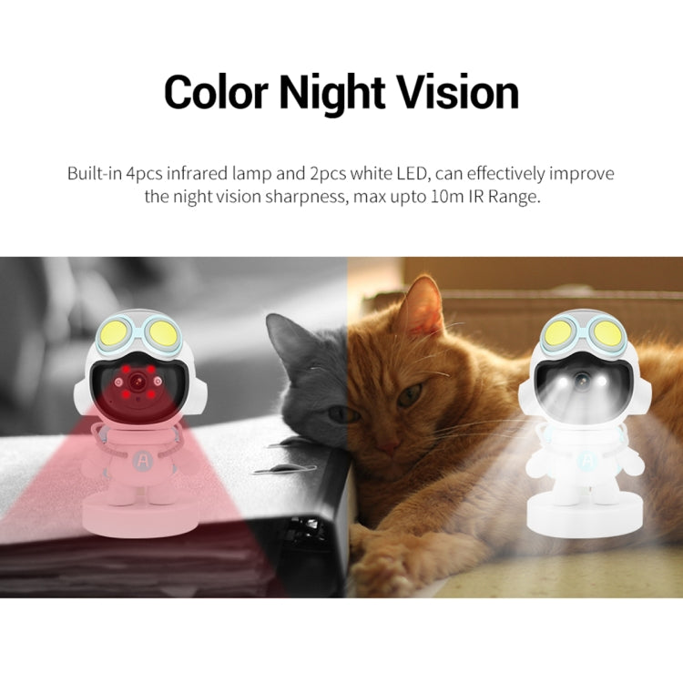 ESCAM PT211 Motion Detection & Tracking 2MP Sound Alarm Cloud Storage Two-way Audio Night Vision WiFi Camera, Plug Type:UK Plug