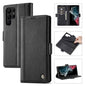 For Samsung Galaxy S23 Ultra 5G LC.IMEEKE PU + TPU Skin-friendly Feeling Leather Phone Case(Black)
