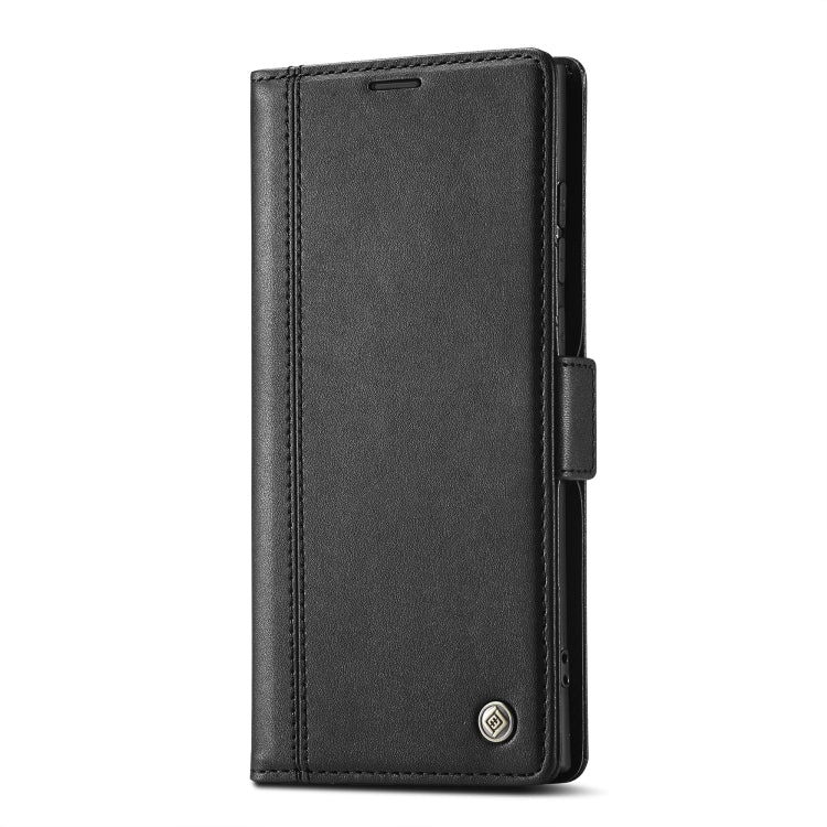 For Samsung Galaxy S23 Ultra 5G LC.IMEEKE PU + TPU Skin-friendly Feeling Leather Phone Case(Black)