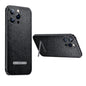 Pour iPhone 14 Étui de téléphone à dos en cuir avec support invisible SULADA (Noir)