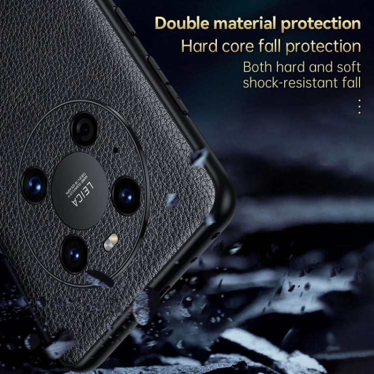 For Huawei Mate 40 Pro SULADA Invisible Bracket Leather Back Cover Phone Case(Orange)