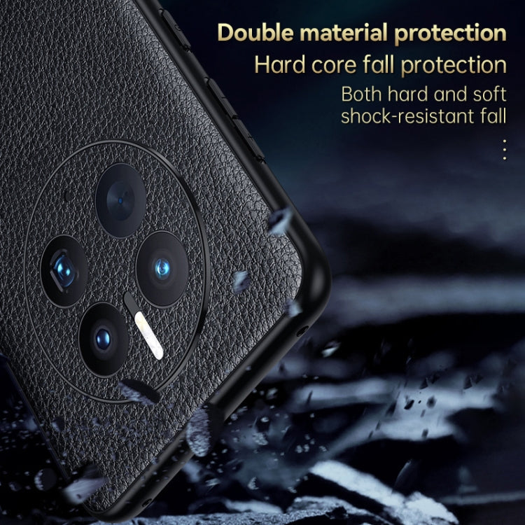 For Huawei Mate 50 Pro SULADA Invisible Bracket Leather Back Cover Phone Case(Blue)