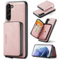 Pour Samsung Galaxy S24 5G Étui de téléphone en cuir à rabat horizontal avec fermeture éclair magnétique JEEHOOD (rose)