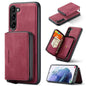 For Samsung Galaxy S24 5G JEEHOOD Magnetic Zipper Horizontal Flip Leather Phone Case(Red)