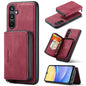 For Samsung Galaxy A15 5G JEEHOOD Magnetic Zipper Horizontal Flip Leather Phone Case(Red)