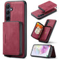 For Samsung Galaxy A35 5G JEEHOOD Magnetic Zipper Horizontal Flip Leather Phone Case(Red)