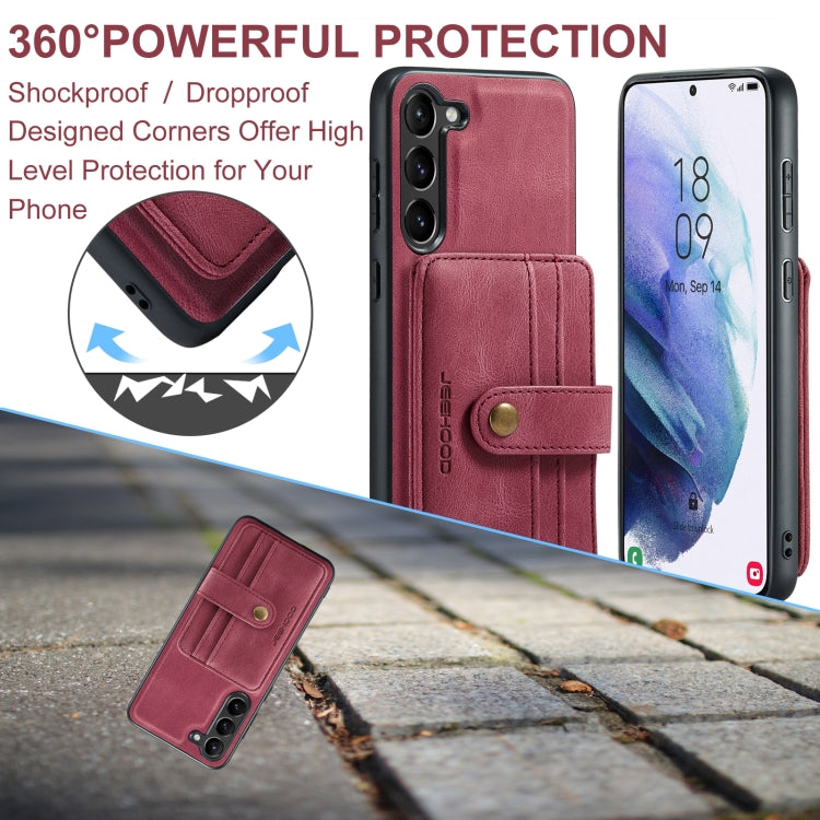 Pour l'étui de téléphone magnétique anti-vol JEEHOOD avec blocage RFID pour Samsung Galaxy S24 5G (rouge)