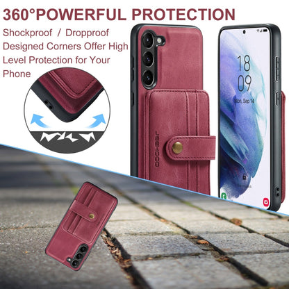 Pour l'étui de téléphone magnétique anti-vol JEEHOOD avec blocage RFID pour Samsung Galaxy S24 5G (rouge)