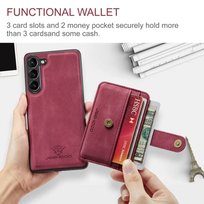 Pour l'étui de téléphone magnétique anti-vol JEEHOOD avec blocage RFID pour Samsung Galaxy S24 5G (rouge)