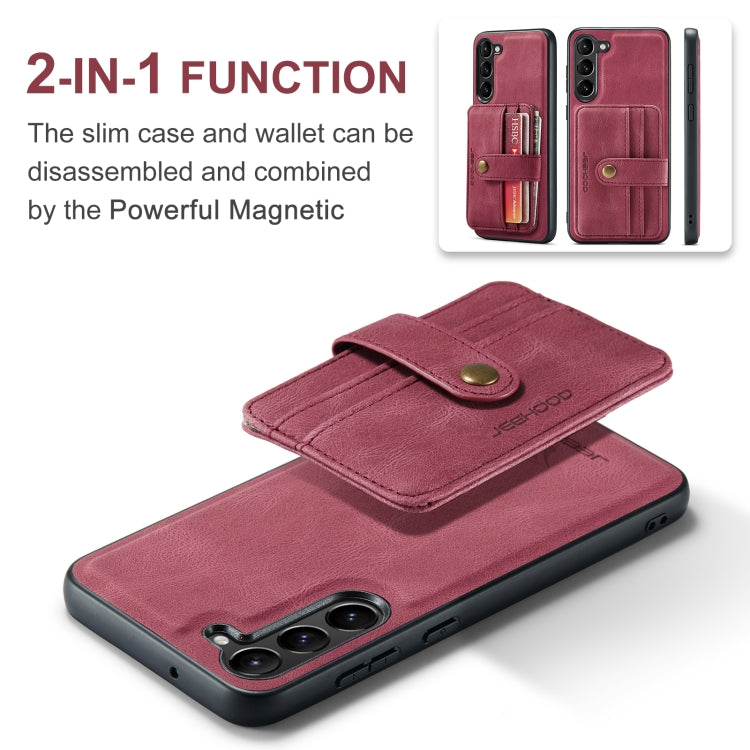 Pour l'étui de téléphone magnétique anti-vol JEEHOOD avec blocage RFID pour Samsung Galaxy S24 5G (rouge)