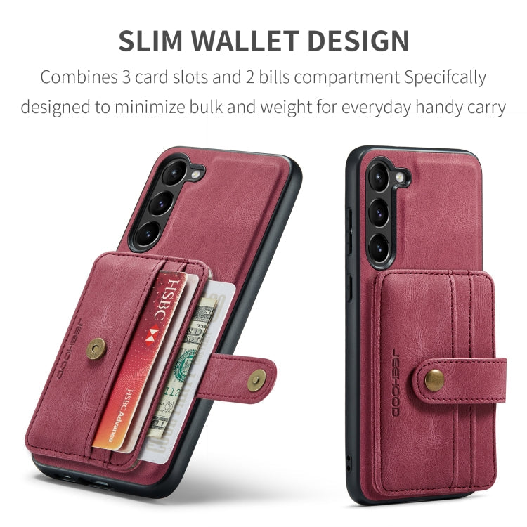 Pour l'étui de téléphone magnétique anti-vol JEEHOOD avec blocage RFID pour Samsung Galaxy S24 5G (rouge)