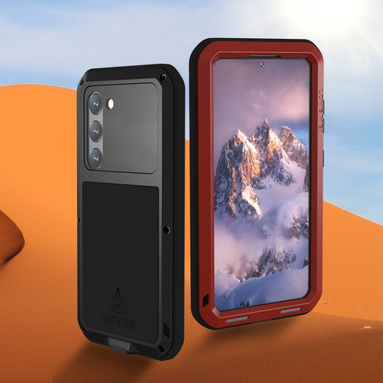 For Samsung Galaxy S23 5G LOVE MEI Metal Shockproof Life Waterproof Dustproof Phone Case(Silver)