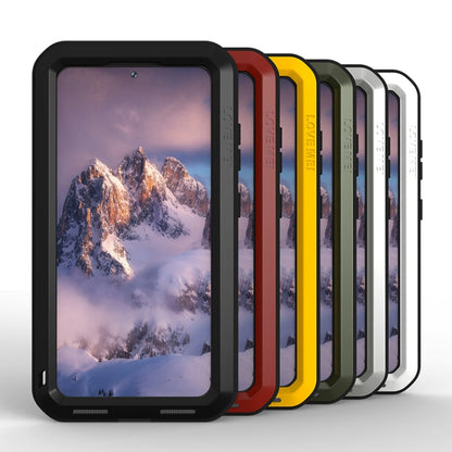 For Samsung Galaxy S23 5G LOVE MEI Metal Shockproof Life Waterproof Dustproof Phone Case(Black)