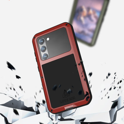For Samsung Galaxy S23 5G LOVE MEI Metal Shockproof Life Waterproof Dustproof Phone Case(Black)