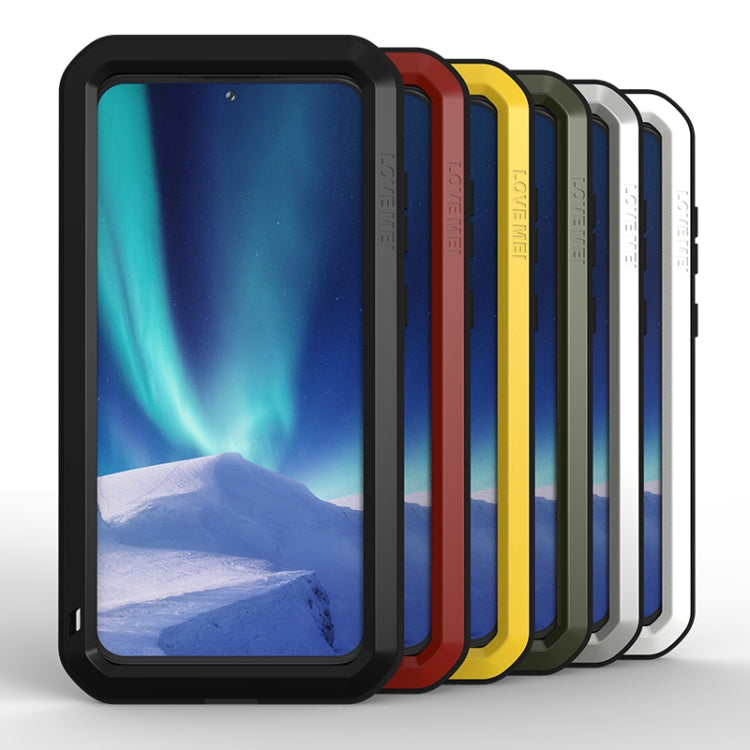 For Samsung Galaxy S23+ 5G LOVE MEI Metal Shockproof Life Waterproof Dustproof Phone Case(White)