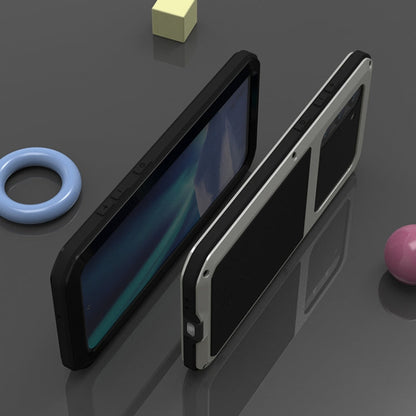 For Samsung Galaxy S23+ 5G LOVE MEI Metal Shockproof Life Waterproof Dustproof Phone Case(Black)