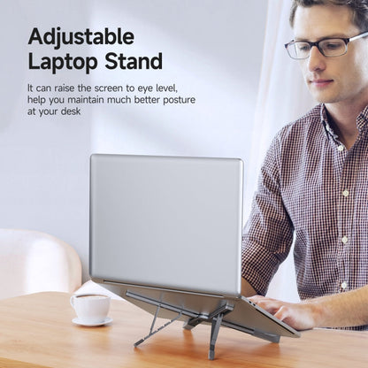 DUX DUCIS Foldable X-shaped Aluminum Laptop Stand(Lead Color)