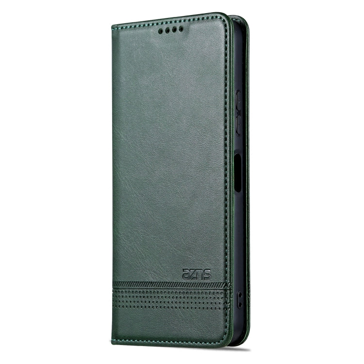 For Huawei Enjoy 50z AZNS Magnetic Calf Texture Flip Leather Phone Case(Dark Green)