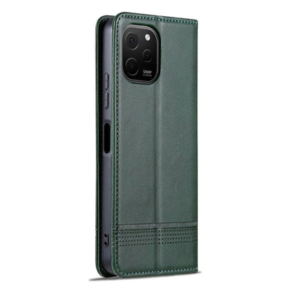 For Huawei Enjoy 50z AZNS Magnetic Calf Texture Flip Leather Phone Case(Dark Green)