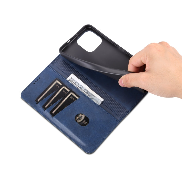 For Huawei Enjoy 50z AZNS Magnetic Calf Texture Flip Leather Phone Case(Dark Blue)
