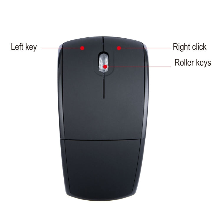 HXSJ ZD-01 1600DPI 2.4GHz Wireless Foldable Mouse(Grey)