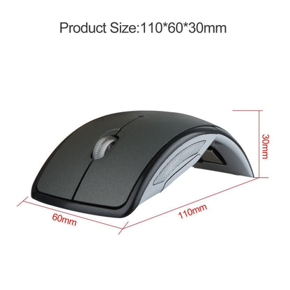 HXSJ ZD-01 1600DPI 2.4GHz Wireless Foldable Mouse(Grey)