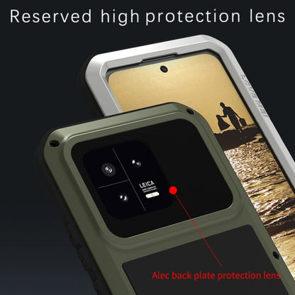 For Xiaomi 13 LOVE MEI Metal Shockproof Life Waterproof Dustproof Phone Case(Red)