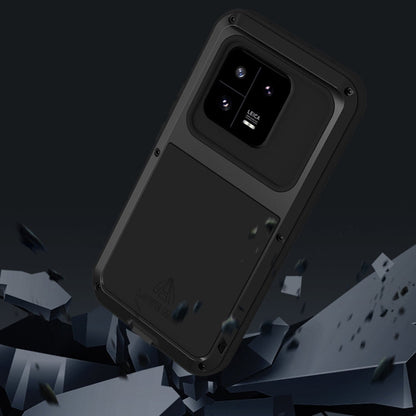 For Xiaomi 13 Pro LOVE MEI Metal Shockproof Life Waterproof Dustproof Phone Case(Black)