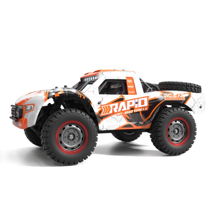 Voiture RC JJR/C Q130 tout-terrain brushless à quatre roues motrices et haute vitesse (Orange)