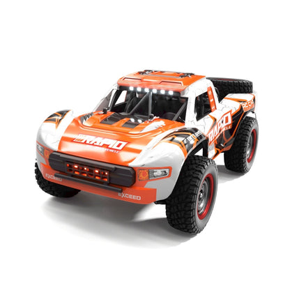 Voiture RC JJR/C Q130 tout-terrain brushless à quatre roues motrices et haute vitesse (Orange)