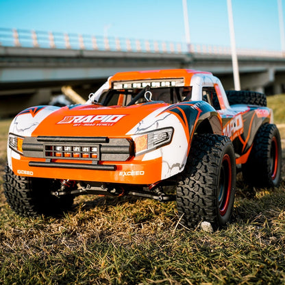 Voiture RC JJR/C Q130 tout-terrain brushless à quatre roues motrices et haute vitesse (Orange)