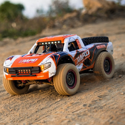 Voiture RC JJR/C Q130 tout-terrain brushless à quatre roues motrices et haute vitesse (Orange)