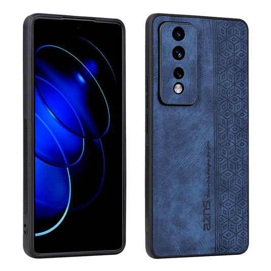 For Honor 80 GT 5G AZNS 3D Embossed Skin Feel Phone Case(Sapphire Blue)